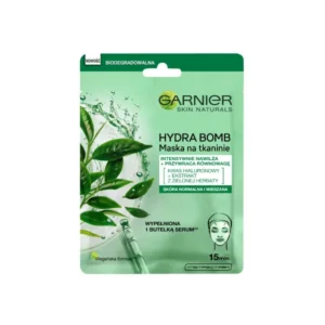 Garnier Hydra Bomb Mascarilla té verde y ácido hialurónico Mi Amiga Coqueta