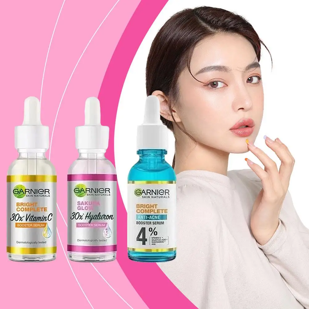 Pack 3 Sérums Garnier – Vitamina C, Ácido Hialurónico y Anti-Acné (30 ml c/u) Mi Amiga Coqueta - Imagen 2