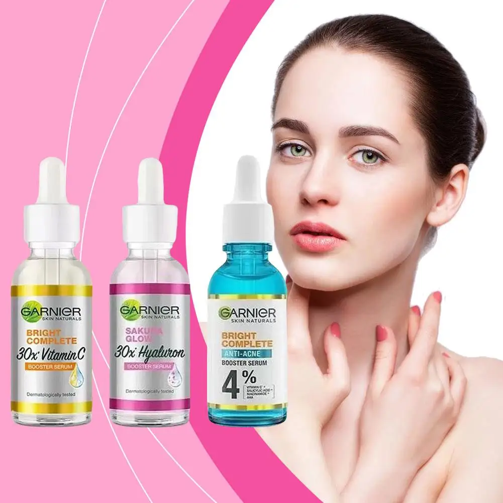 Pack 3 Sérums Garnier – Vitamina C, Ácido Hialurónico y Anti-Acné (30 ml c/u) Mi Amiga Coqueta - Imagen 4