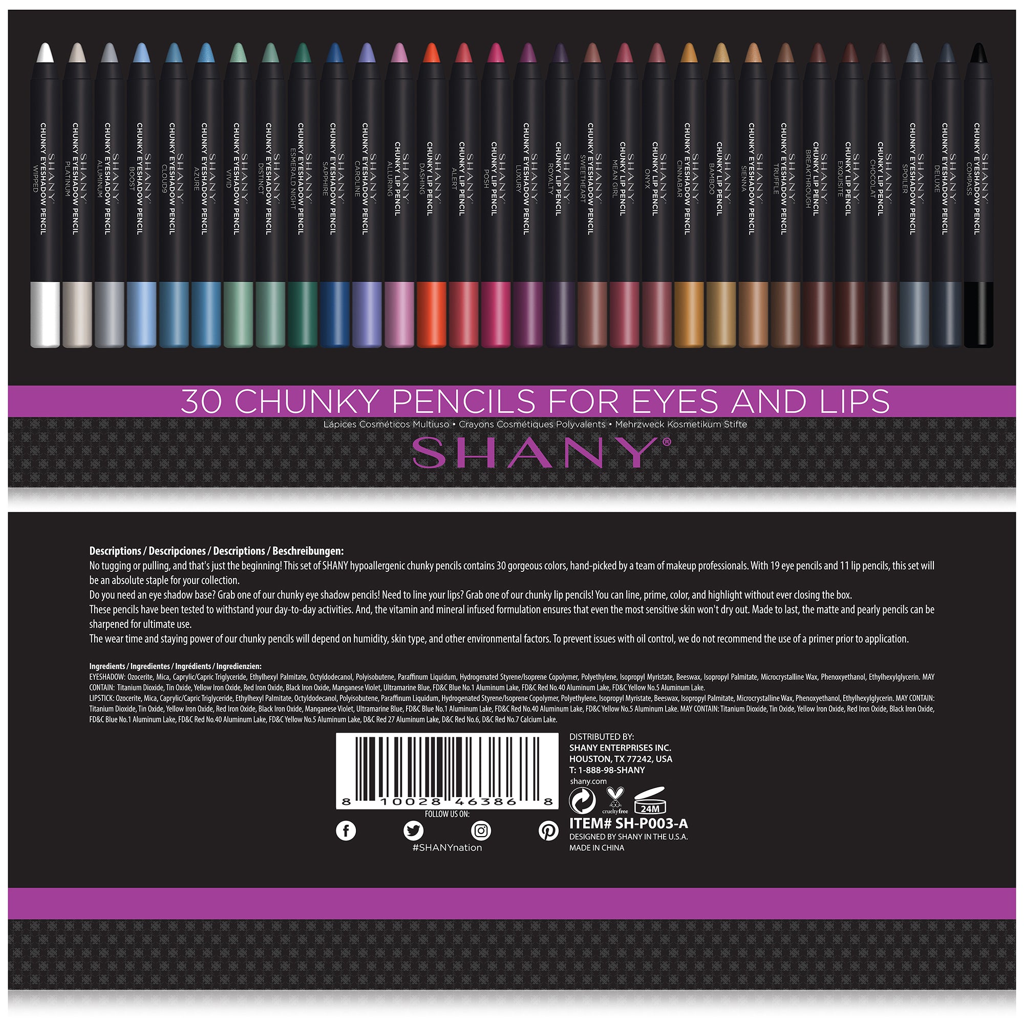 SHANY Eye Shadow Pencils Mi Amiga Coqueta - Imagen 4
